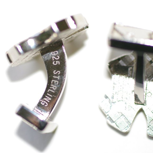 Rare .925 Sterling MLB Yankees Cuff Links + Enamel - Picture 3 of 9